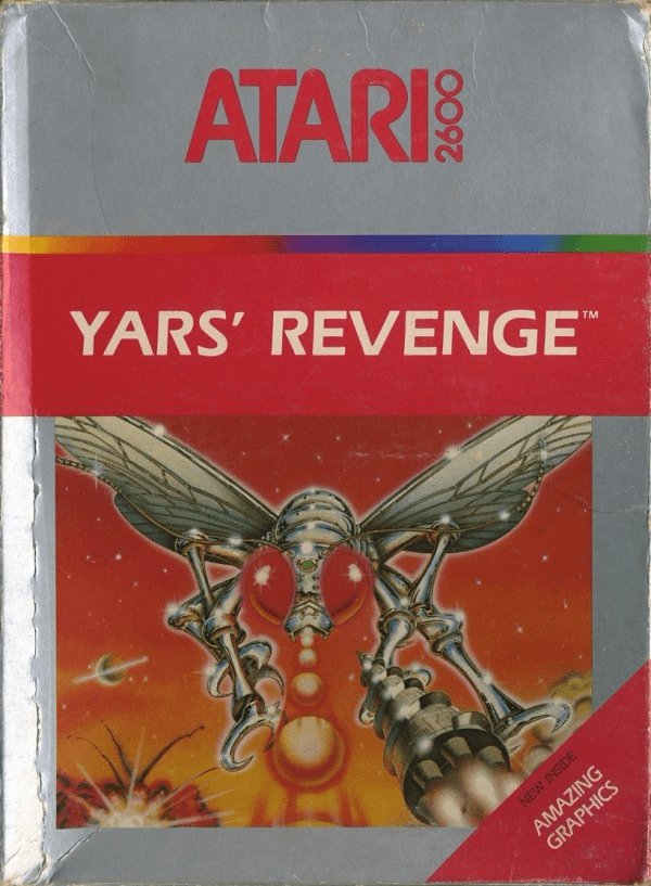 Yars' Revenge box art for Atari 2600
